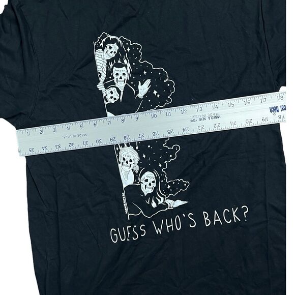 THREADLESS T-Shirt L Darker Days GUESS WHO ANXIETY FEAR Halloween Skull Emotions - Picture 4 of 7